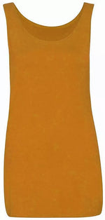 Load image into Gallery viewer, Womens Scoop Neck Sleeveless Ladies Long Stretch Plain Vest Strappy T-Shirt Top
