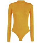 Load image into Gallery viewer, Womens Ladies Long Sleeve Polo Turtle Neck Plain Stretch Bodysuit UK 8-26
