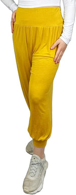 Load image into Gallery viewer, Harem Pants for Women UK Plain &amp; Printed - Full Length Ankle Cuff Stretchy and Comfortable Alibaba Hippie Trouser for Yoga and Beach Festivals
