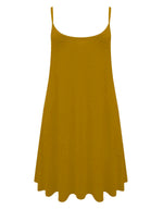 Load image into Gallery viewer, Women&#39;s Plain Cami Stretchy Flared Ladies Swing, Mini Dress Long Vest Top 8-22
