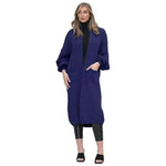 Load image into Gallery viewer, Ladies Oversized Long Cardigan Balloon Sleeve Chunky Ribbed Open Knitted Maxi Jumper Ladies Maxi Knitted Puff Sleeve 2 Pocket Cardigan Boyfriend Sweater Top UK One Size
