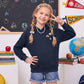 LUXE DIVA Girls Lightweight Basic Hoodie Pullover Sweatshirt Ages 5-14 Years