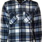 LUXE DIVA MENS PADDED SHIRT FUR LINED LUMBERJACK FLANNEL WORK JACKET WARM THICK CASUAL TOP