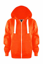 Load image into Gallery viewer, Girls Boys Children Fleece Plain Hoodie Top Kids Hooded Jacket Zip Up Warm Hoody 3-13 Years
