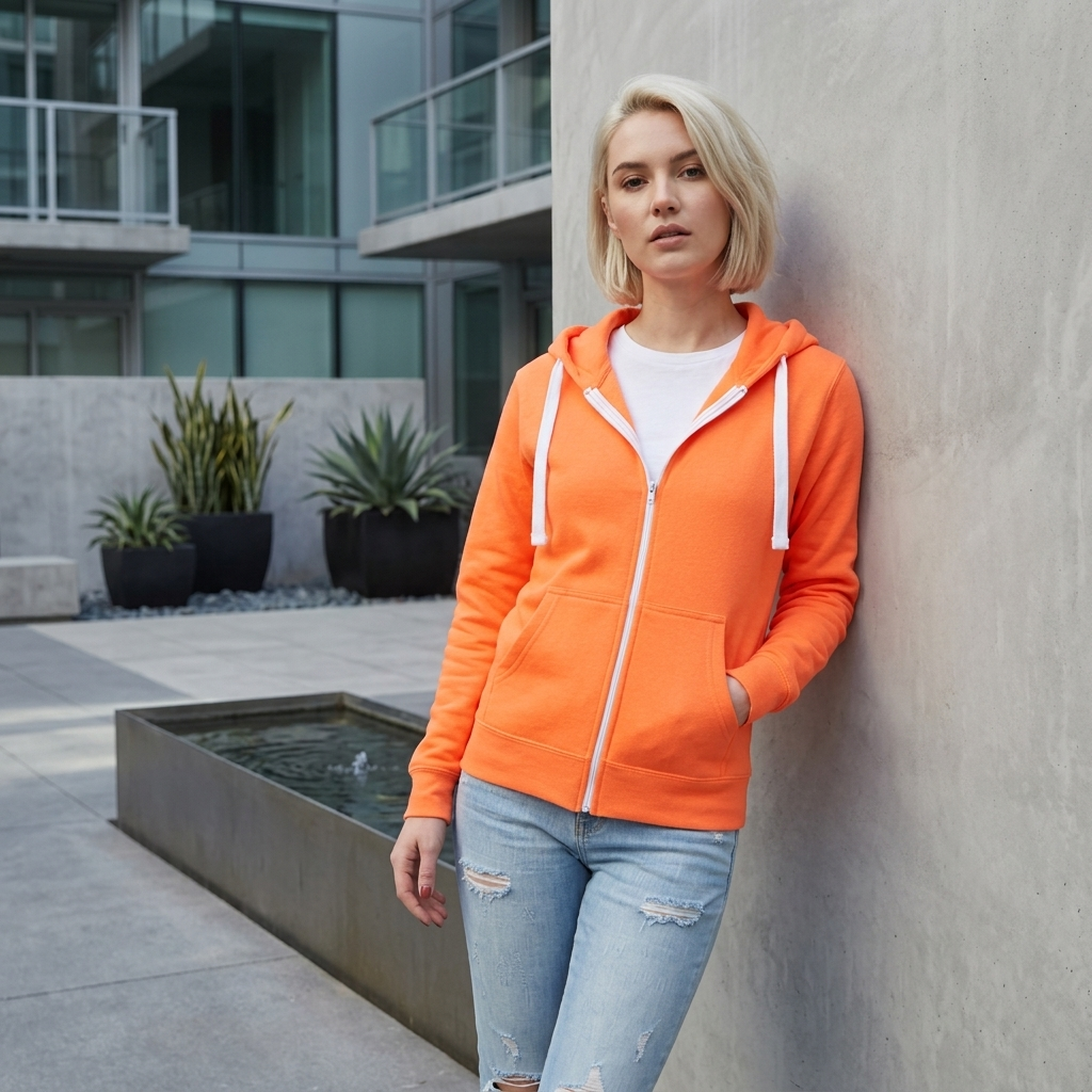 LUXE DIVA Women's Fleece Zip Hoodie Hooded Sweatshirt Jacket UK S-5XL