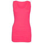 Load image into Gallery viewer, Women’s Plain Summer Stretchy Ribbed Vest Ladies Casual Sleeveless Cotton Camisole T-Shirt Style Muscle Gym Sports Rib Cami Long Vest Tank Tee Top
