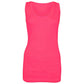 Women’s Plain Summer Stretchy Ribbed Vest Ladies Casual Sleeveless Cotton Camisole T-Shirt Style Muscle Gym Sports Rib Cami Long Vest Tank Tee Top