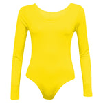 Load image into Gallery viewer, Ladies New Plain Round Neck Long Sleeve Slim Fit Basic Stretchy Leotard Bodysuit Top
