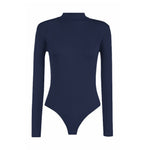 Load image into Gallery viewer, Womens Ladies Long Sleeve Polo Turtle Neck Plain Stretch Bodysuit UK 8-26
