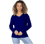Load image into Gallery viewer, Ladies Long Sleeve V-Neck Knitted Cable Jumper
