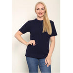 Load image into Gallery viewer, Ladies Knitted Short Sleeve Top Soft Knit Sweater Crew Neck Short Sleeve Jumper

