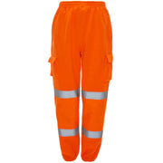 Mens Hi Vis Viz Visibility Jogging Pants Work Sweatpants Safety Joggers Trousers
