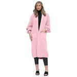 Load image into Gallery viewer, Ladies Oversized Long Cardigan Balloon Sleeve Chunky Ribbed Open Knitted Maxi Jumper Ladies Maxi Knitted Puff Sleeve 2 Pocket Cardigan Boyfriend Sweater Top UK One Size
