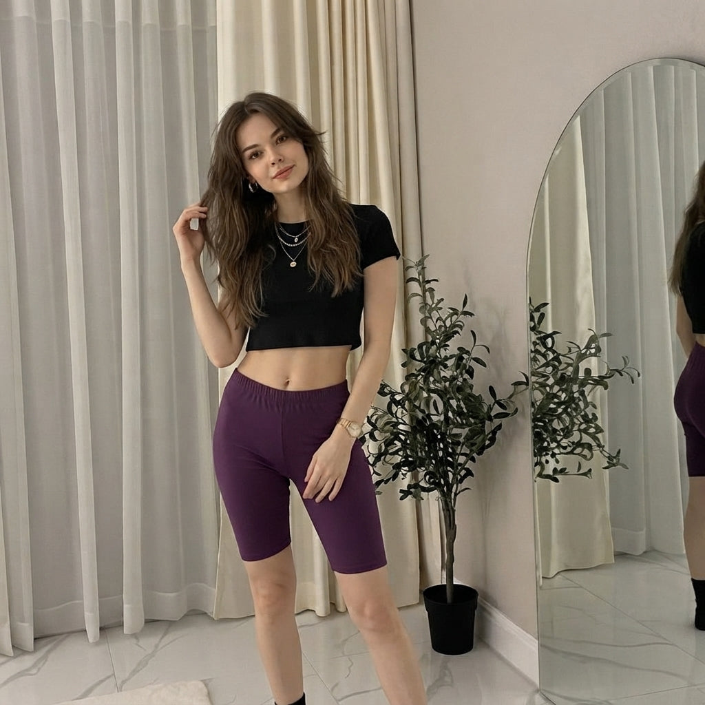 LUXE DIVA Women’s Cycling Shorts Active Dance Leggings