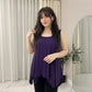 LUXE DIVA Women's Hanky Hem Sleeveless Tunic Vest Top Casual