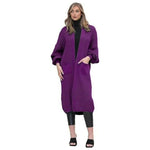 Load image into Gallery viewer, Ladies Oversized Long Cardigan Balloon Sleeve Chunky Ribbed Open Knitted Maxi Jumper Ladies Maxi Knitted Puff Sleeve 2 Pocket Cardigan Boyfriend Sweater Top UK One Size
