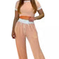 LUXE DIVA Ladies Ribbed Contrast Cap Sleeve Crop Top & Trouser 2 Piece Co ord Set 8-18 Comfort Fit Womenswear Chic Comfortable Cropped Suits Lady Basic
