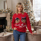 LUXE DIVA Women's Knitted Rudolph on wall Xmas Snowflake Ladies kids Reindeer Pom Jumpers