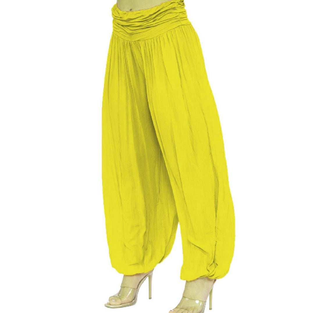 LUXE DIVA Women's Italian baggy harem Alibaba Ladies pants trousers UK Size 8-26 One Size Fit
