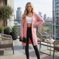 Luxe Diva Womens Oversized Hooded Cardigan Chunky Cable Knit Longline Open Front Winter Casual Style