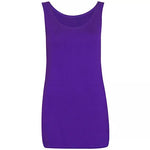 Load image into Gallery viewer, Womens Scoop Neck Sleeveless Ladies Long Stretch Plain Vest Strappy T-Shirt Top
