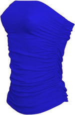 Load image into Gallery viewer, Women Ladies Ruched Bandeau Boob Tube Vest Crop Bra Top
