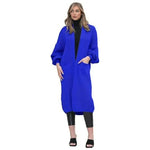 Load image into Gallery viewer, Ladies Oversized Long Cardigan Balloon Sleeve Chunky Ribbed Open Knitted Maxi Jumper Ladies Maxi Knitted Puff Sleeve 2 Pocket Cardigan Boyfriend Sweater Top UK One Size
