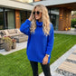 Women's Chunky Knitted Polo Neck Jumper Dress – Oversized Roll Neck Winter Sweater