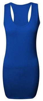 Load image into Gallery viewer, New Ladies Womens Long Racer Back Bodycon Muscle Vest Top Gym Top 8-26
