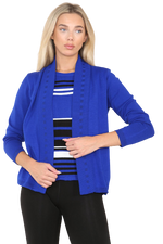 Load image into Gallery viewer, Womens Fine Knitted Striped Jumper Open Long Sleeve Sweater Twin Cardigan
