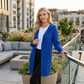 Luxe Diva Womens Oversized Hooded Cardigan Chunky Cable Knit Longline Open Front Winter Casual Style