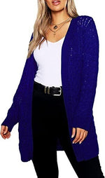 Load image into Gallery viewer, Women Crochet Knitted Oversized Cardigan Ladies Jumpers Open Front Long Sleeve Plus Size Sheer Knit Solid Cardigans Top
