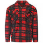 LUXE DIVA MENS PADDED SHIRT FUR LINED LUMBERJACK FLANNEL WORK JACKET WARM THICK CASUAL TOP