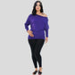 LUXE DIVA One Off-Shoulder Tops with Long Sleeves, Off Shoulder Batwing Jumper, Ladies Batwing Top in Black, Red, White Plus 21 Colors More UK