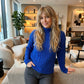 LUXE DIVA Women's Polo Neck Jumper – Warm Long Sleeve Pullover Sweater