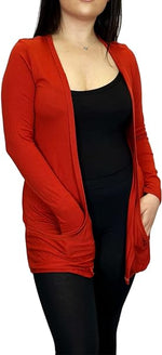 Load image into Gallery viewer, Ladies Long Sleeve Pocket Cardigan Womens Top Sizes 8-26
