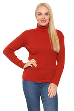 Load image into Gallery viewer, Ladies High Roll Neck Fine Jumper Sweater Long Sleeve Polo Ribbed Top
