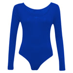 Load image into Gallery viewer, Ladies New Plain Round Neck Long Sleeve Slim Fit Basic Stretchy Leotard Bodysuit Top
