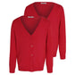 2 Pack Girls Knitted Cardigan for School Uniform Long Sleeve Sweat Knitted Cardigan - Ages 3-14 Years