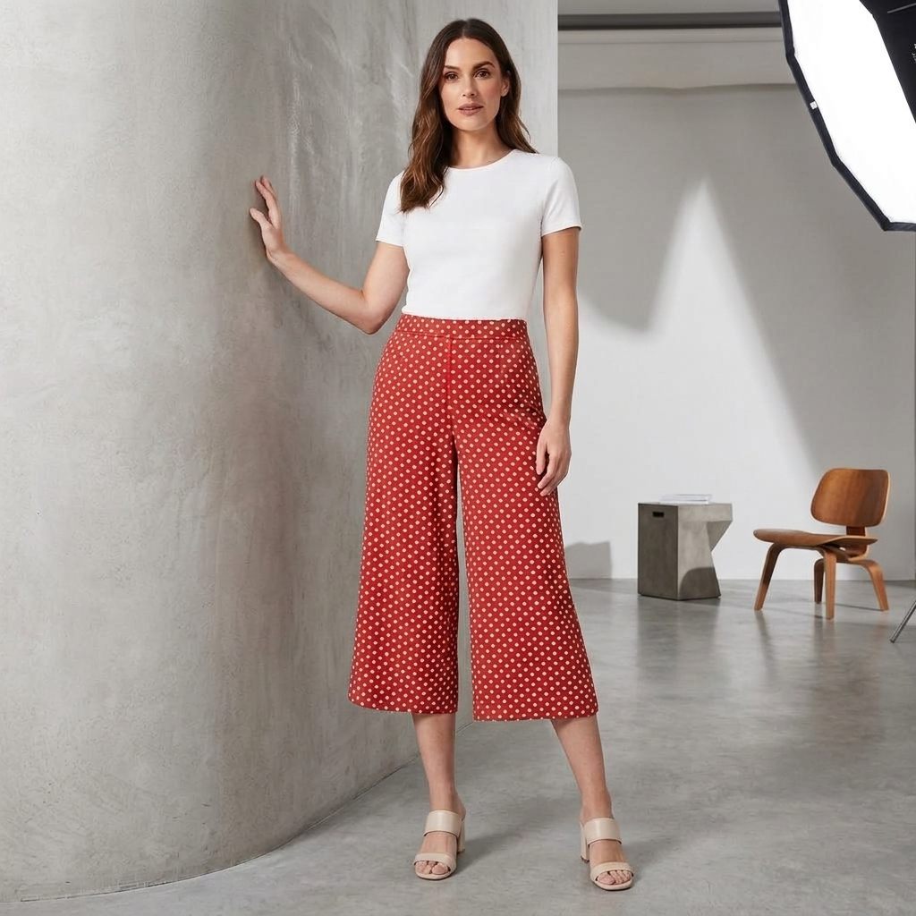 LUXEDIVA Women's Comfortable Wide Leg Culottes Elasticated Waist Casual Cropped Trousers UK 8-26