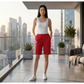 LUXE DIVA Women's Cherry Berry Stretch Shorts – Elasticated Pull-On Summer Casual Shorts