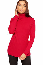 Load image into Gallery viewer, Plus Size Ladies High Polo Roll Neck Long Sleeve Ribbed Knitted Jumper Sweater
