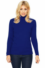 Load image into Gallery viewer, Plus Size Ladies High Polo Roll Neck Long Sleeve Ribbed Knitted Jumper Sweater
