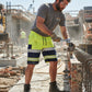 LUXE DIVA Men's Hi Vis Shorts High Visibility Reflective Combat Cargo Workwear Shorts