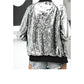 LUXE DIVA New sequin glitter bomber Ladies club dance party festival costume biker jacket