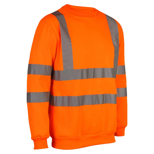 Hi Vis Crew Neck Sweatshirt Ð Reflective Safety Jumper (SÐ2XL)