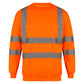 Hi Vis Crew Neck Sweatshirt Ð Reflective Safety Jumper (SÐ2XL)