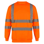Load image into Gallery viewer, Hi Viz Vis Long Sleeve Crew Neck Sweatshirt Work Safety Fleece Jumper Sizes S-2XL
