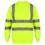 Load image into Gallery viewer, Hi Viz Vis Long Sleeve Crew Neck Sweatshirt Work Safety Fleece Jumper Sizes S-2XL
