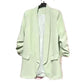 LUXEDIVA Womens Ruched Sleeve Fully Lined Blazer Collared Casual Ladies Formal Jacket Top